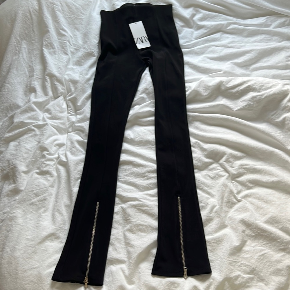 COPY - zara flared leggings zipper pants